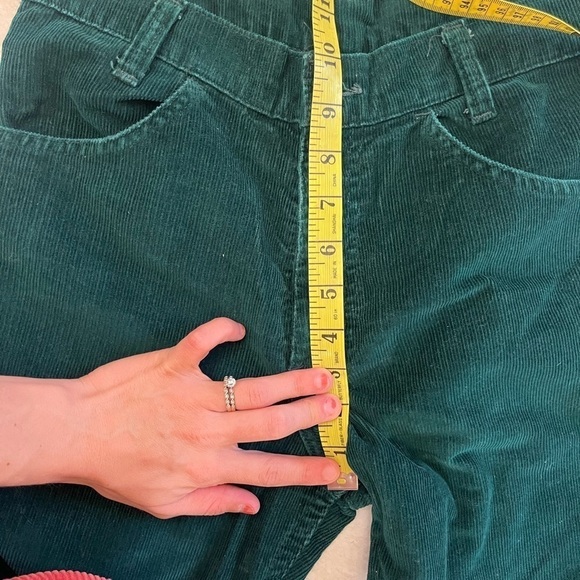 Levi’s Vintage 60s 70s White Tab Green Corduroy Flare Bell Bottom Jeans 28x31 - Picture 4 of 16